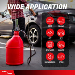 TERA PUMP built-in nozzle hook keeps hose neatly stored after use