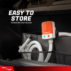 TERA PUMP nozzle holder keeps workspace tidy after transfers.