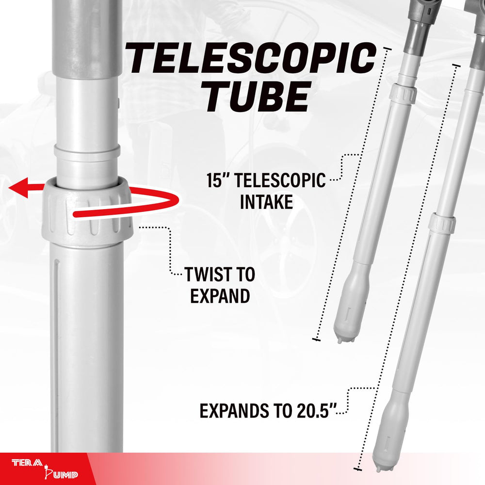 TERA PUMP 360-degree swivel nut prevents hose tangling during use