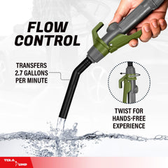 TERA PUMP telescopic tube extended to reach large containers