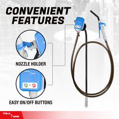 TERA PUMP three power options for flexible setup.