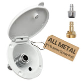 Terapaton all-metal RV quick-connect exterior port for reliable water hookup