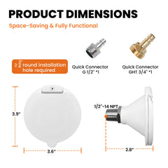 Terapaton stainless steel housing for durable RV plumbing connections