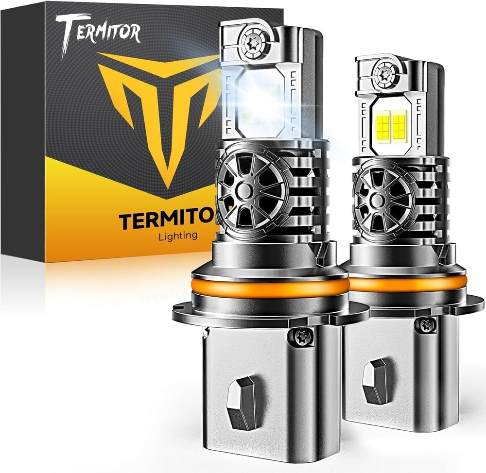 Termitor Brightest 9007 HB5 bulbs front view for seamless fit and enhanced visibility.