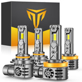 Termitor H11 9005 bulbs combo front view showing compact 1:1 fit for easy installation