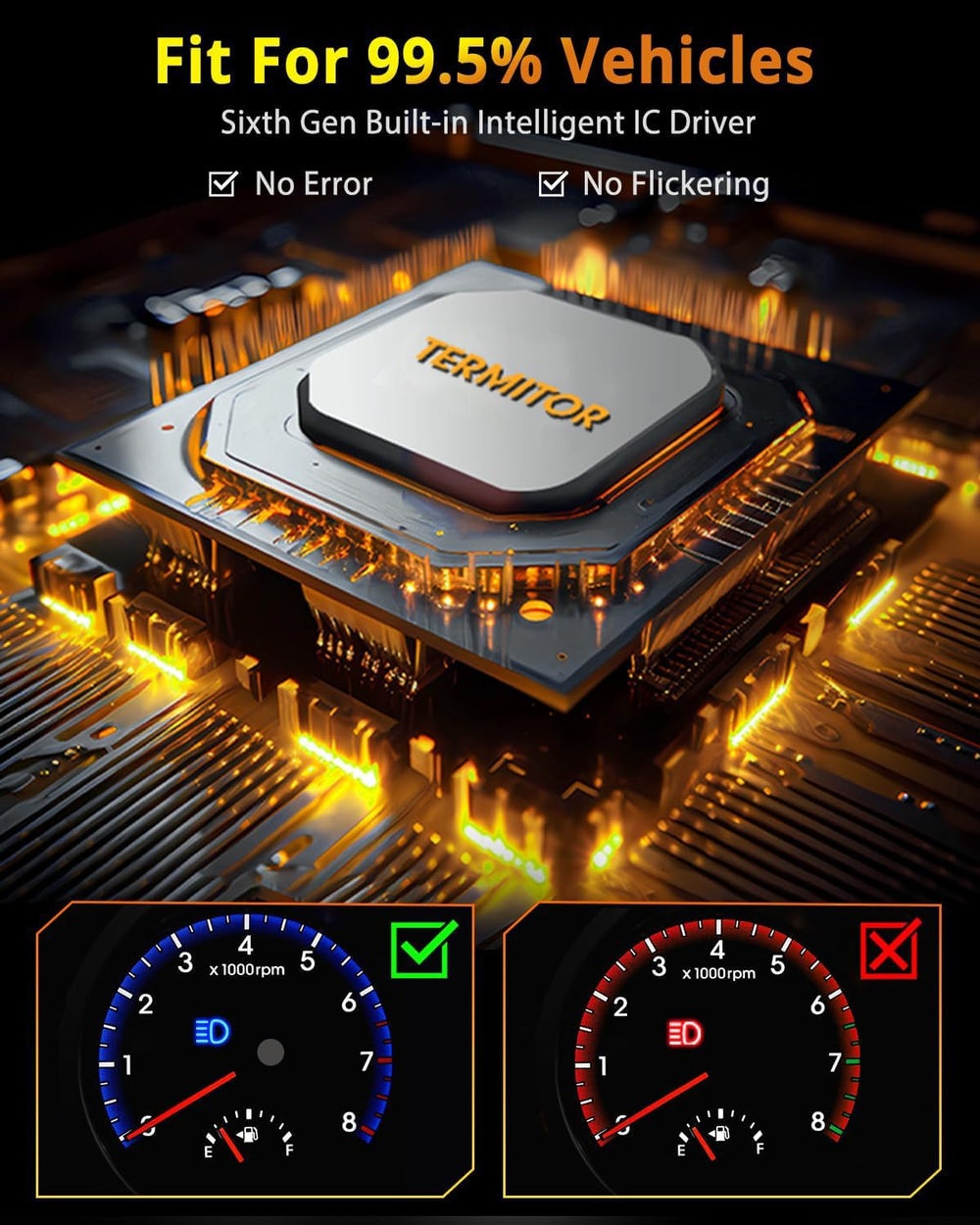 Termitor H11 9005 CANbus compatible minimizes error codes