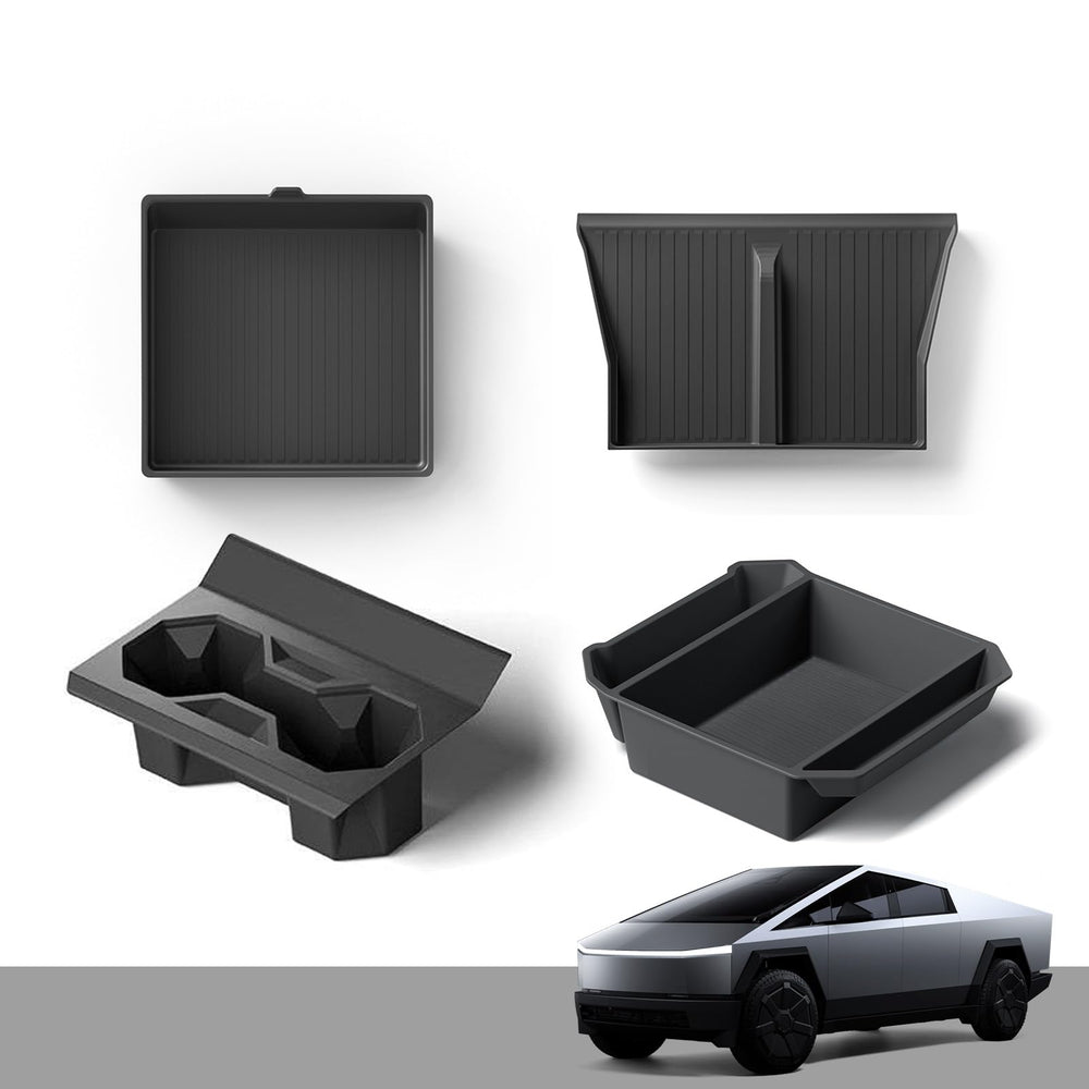 TESCYBERMODS center console organizer fits Cybertruck for quick access to small items