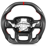 TESFEEL carbon fiber steering wheel for Raptor enhances grip and luxury feel.