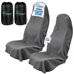 TESFEEL front seat cover with absorbent microfiber protects upholstery from sweat and spills during workouts.