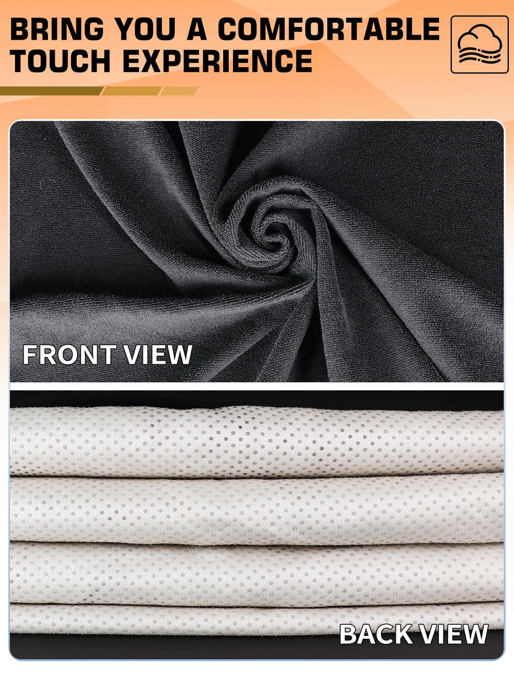TESFEEL headrest slip-over design for quick setup and removal