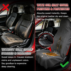 TESFEEL machine-washable protector cleans easily for a fresh car interior.