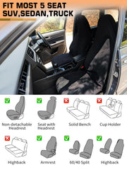 TESFEEL non-slip backing keeps the cover secure during drives