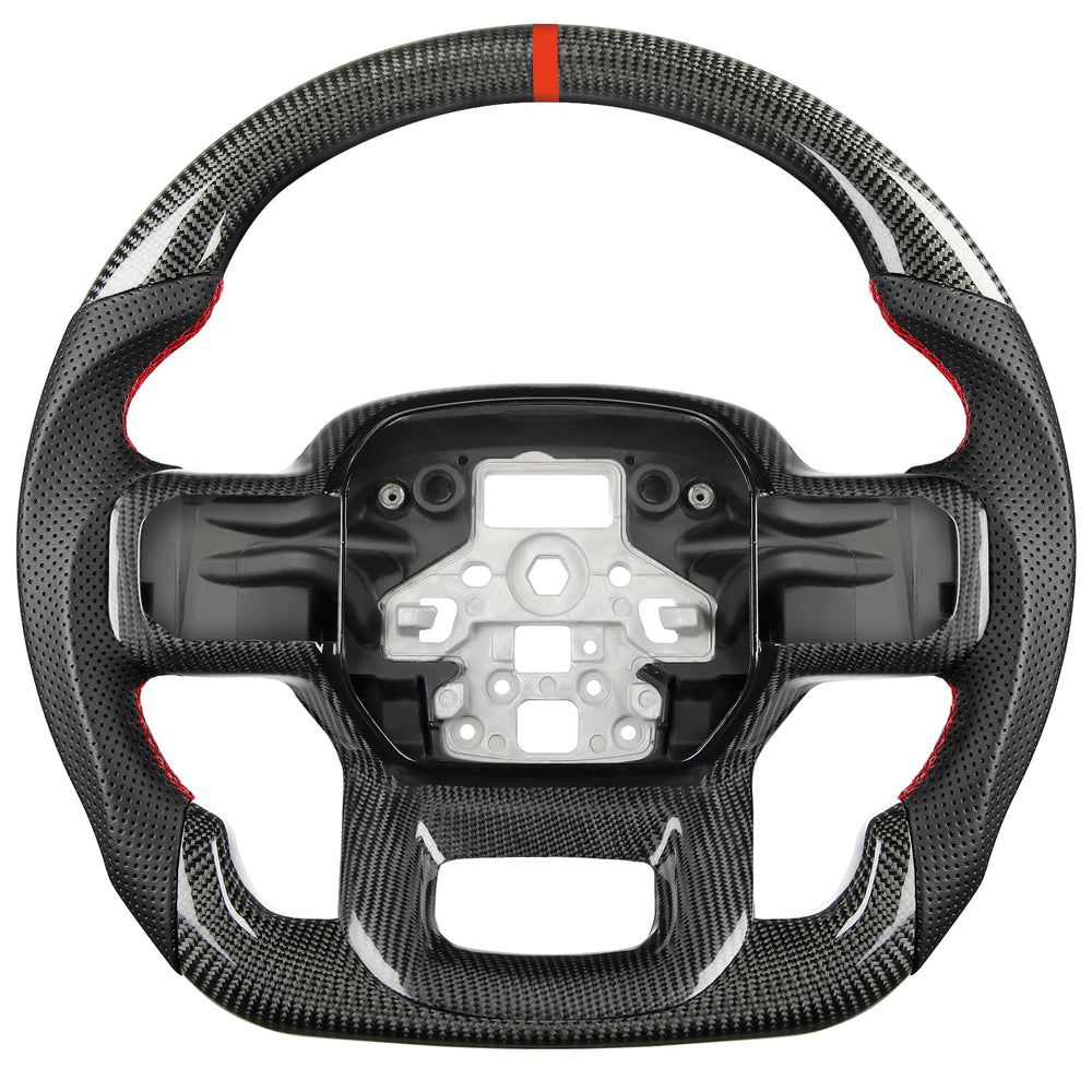 TESFEEL real carbon fiber steering wheel for F-150 enhances sport interior style