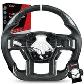 TESFEEL real carbon fiber heated steering wheel for Raptor with warm grip