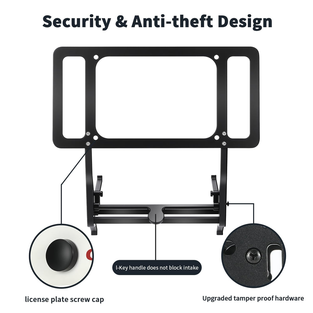 TesFram anti-theft screw adds tamper-proof protection for your plate.