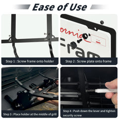 TesFram camera-clearance design keeps bumper camera visibility intact.