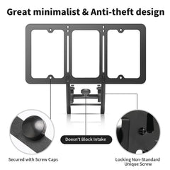 TesFram no-drill assembly for clean, tool-free mounting