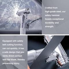 Tesheer 3-in-1 design diagram shows multifunction safety tool.