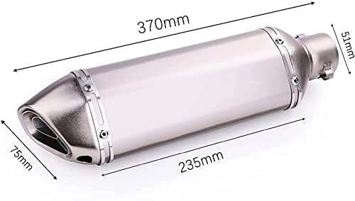 Tesmirror universal-fit exhaust for 38-51mm pipes on bikes