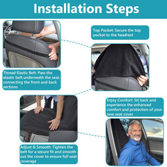 Teuaktty 2-pack black seat covers add protection and style.
