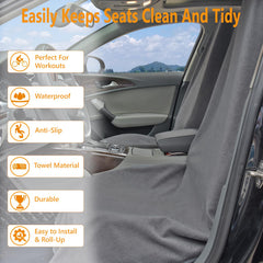 Teuaktty large front-seat cover protects against sweat and spills.