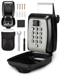 Tevlaphee car lock box front view showing compact key storage for travel.