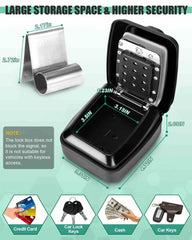 Tevlaphee lock box mounted on wall with included hardware for home or office use.
