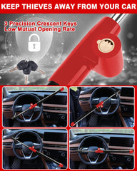 Tevlaphee lock with anti-scratch coating protecting the steering wheel.