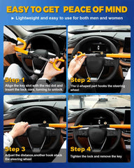 Tevlaphee adjustable fit for steering wheels from 7 to 16 inches.