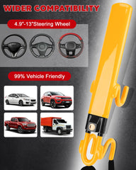 Adjustable fit covers steering wheels from 5.3 to 14.1 inches for most cars.