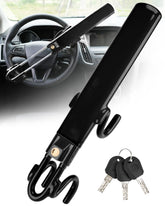 Tevlaphee steering wheel lock displays four hooks and twin bars for secure grip.