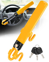 Tevlaphee steering wheel lock with four hooks secures the wheel for added deterrence.