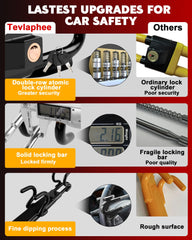 Tevlaphee lock features high-strength steel and copper core for durable security.