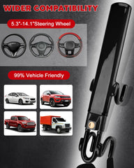 Tevlaphee lock has a plastic-dipped coating protecting your steering wheel.