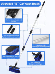 TEYOUAI car wash brush 45-degree angled design reduces bending.