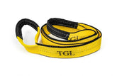 TGL tree saver strap 3in-8ft in use around a tree for winch protection