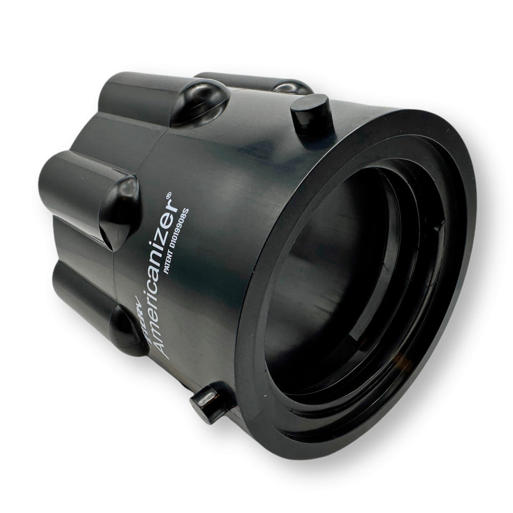 The Americanizer prevents spills during cassette or portable toilet dumps.