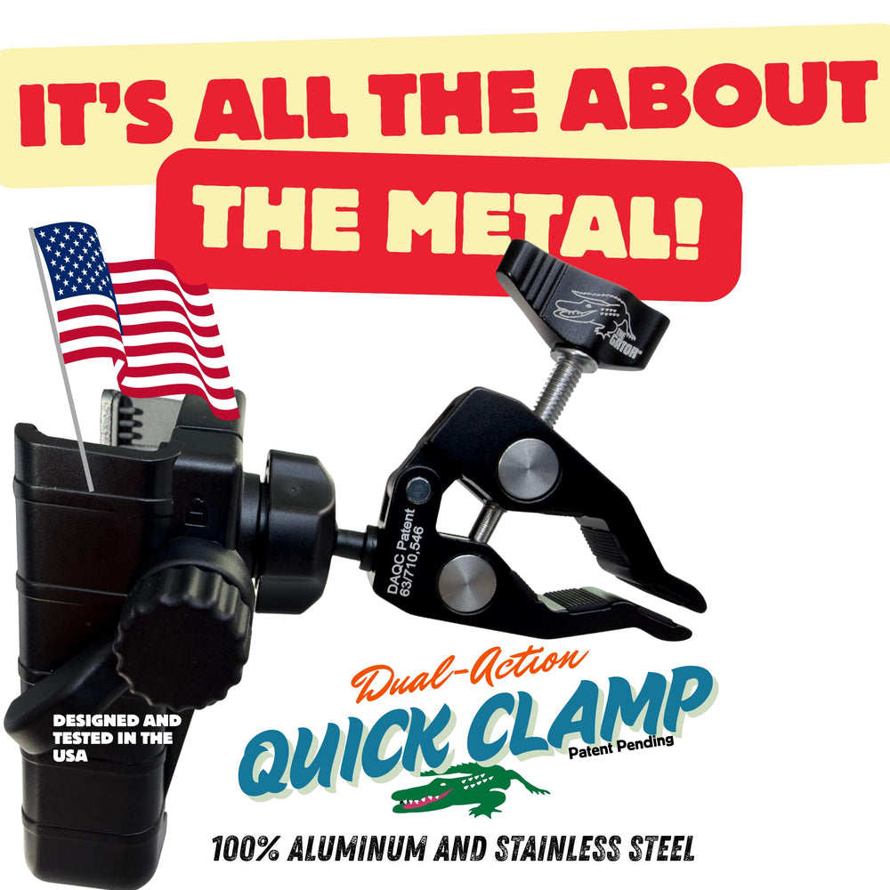 THE GATOR black-fin vibration-dampening technology reduces shake for clearer viewing.