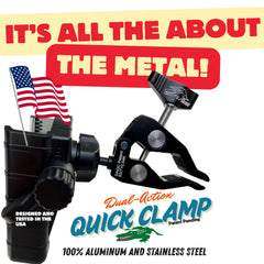 THE GATOR black-fin vibration-dampening technology reduces shake for clearer viewing.