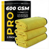 The Pro Stuff dual-sided plush car detailing towel ready for cleaning and buffing.