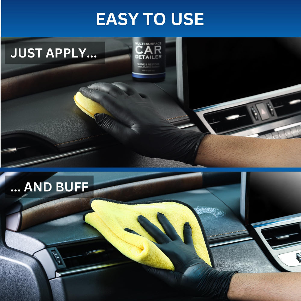 Mat and interior plastic revived without oily residue by The Pro Stuff.