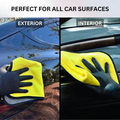 The Pro Stuff microfiber towels help lift wax residue for a showroom finish.