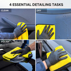 The Pro Stuff tagless design reduces snagging on delicate car surfaces.
