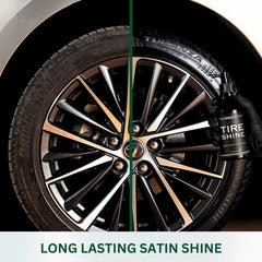 The Pro Stuff tire shine nozzle applies even coverage with no sling.
