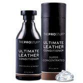The Pro Stuff Ultimate Leather Conditioner bottle pour for easy application and even coverage