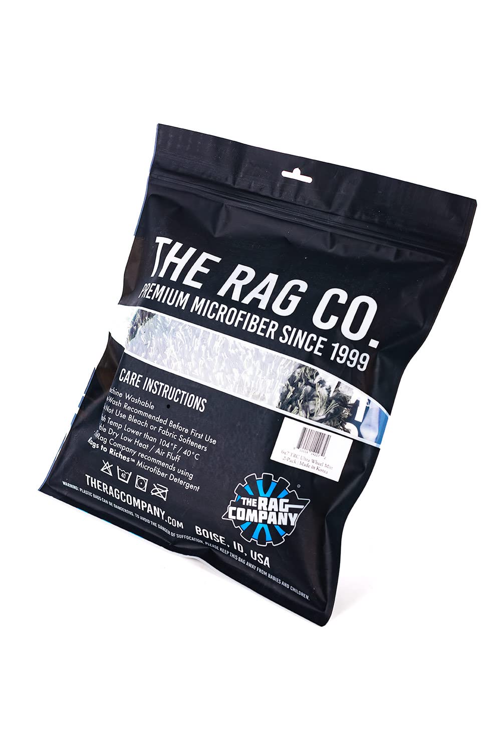 The Rag Company Cyclone Ultra Wheel Mitt 2-pack ready for wheel and exterior cleaning.