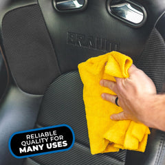 The Rag Company edgeless 365 towel showing durable construction after washes