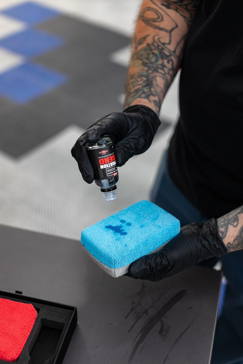 The Rag Company edgeless pearl weave towels with plush texture for buffing