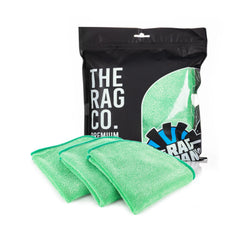 The Rag Company FTW towel on glass delivers a streak-free shine with gentle microfiber.