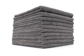 The Rag Company The Miner edge-less towel 16x16 in gray for safe scratch-free polishing.